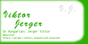 viktor jerger business card